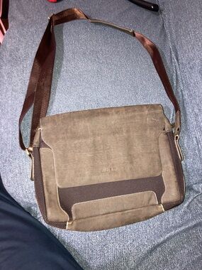 Alba Brown Men's Messenger Crossbody Bag - Brown